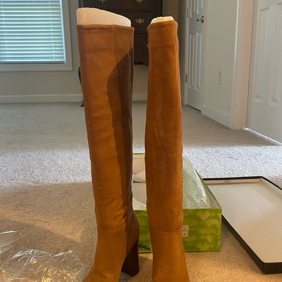 NEW Sam Edelman Camel Suede Boots - Picture 5 of 10